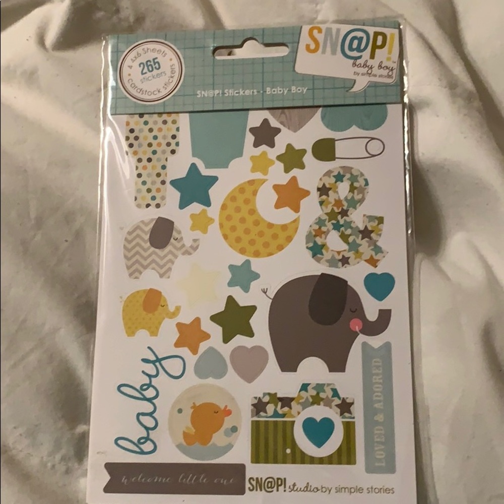Snap Baby Boy scrapbook stickers